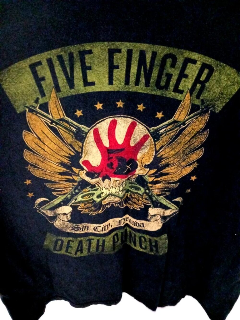 Five Finger Death Punch Men's Graphic Print Heavy Metal Rock Shirt Size X Large - Picture 5 of 8